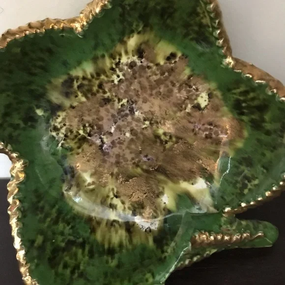 Italian Pottery Gold Painted Bowl - Picture 6 of 7